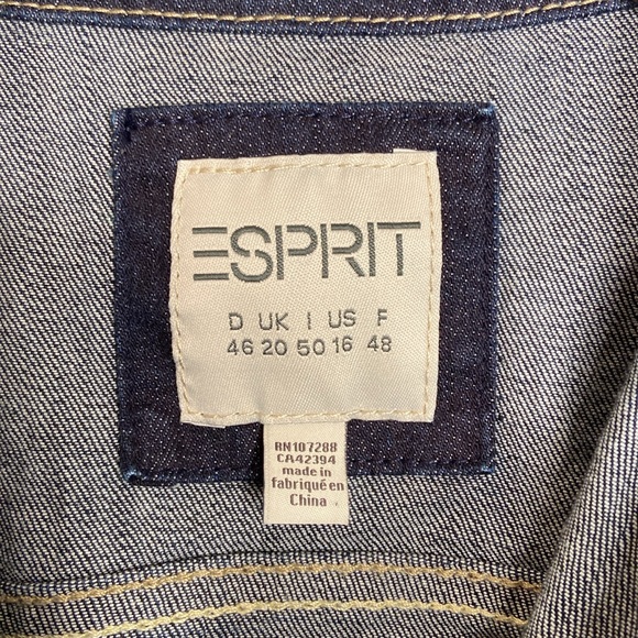 ESPRIT Dark Wash Classic Denim Jacket - Picture 5 of 10